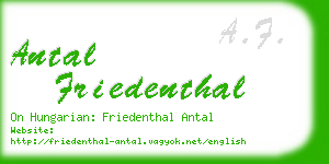 antal friedenthal business card